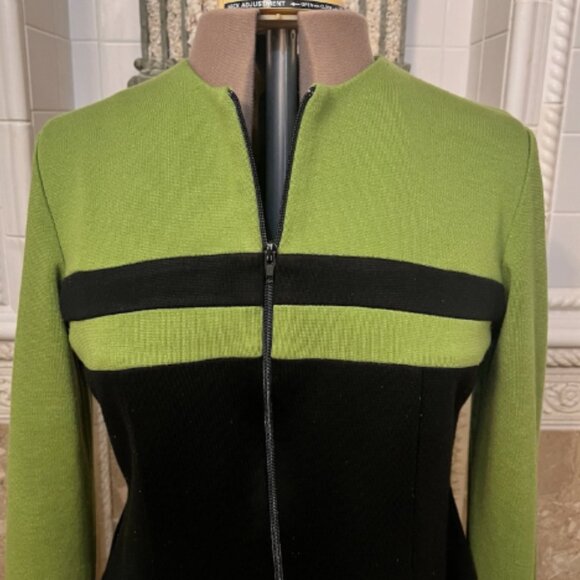 Vintage Sz 14. Unbranded. 70's Poly Double Knit Shacket. Zip. Long Sleeve. B121 - Picture 3 of 4